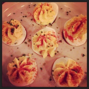 “Deviled eggs @ The Smith”