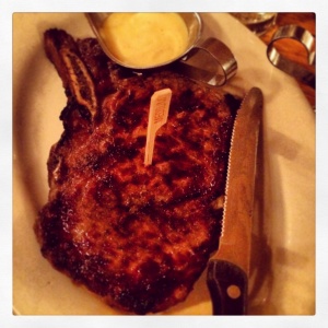 “Bone in Ribeye steak with Bernaise sauce @the Smith”